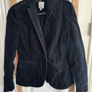 Black Corduroy Blazer for Women